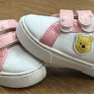Disney Winnie the Pooh Toddler Sneakers Size 4 – Pink & White Velcro Shoes